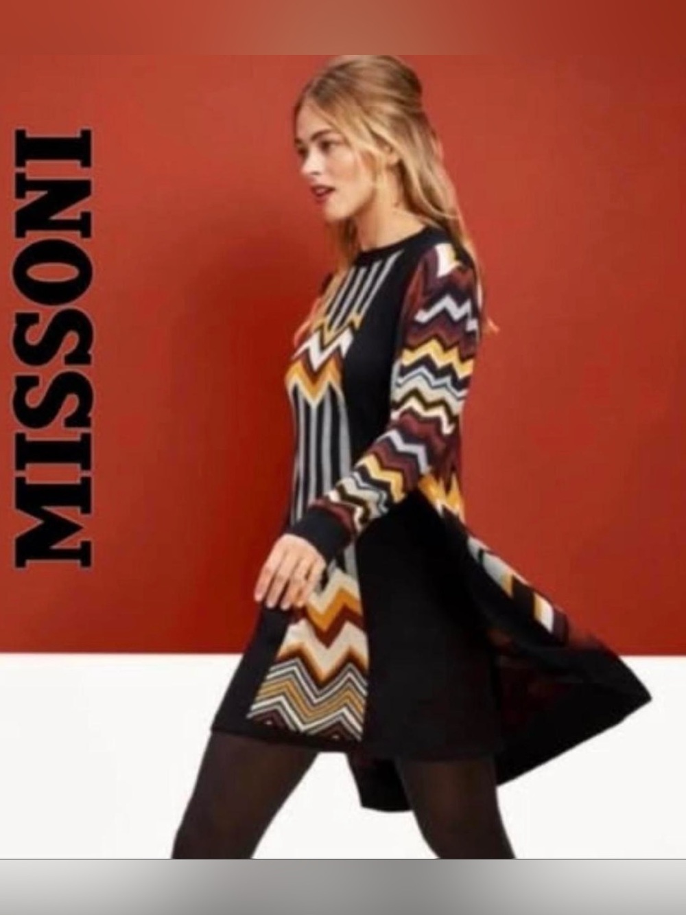 Missoni for Target Zigzag Long Cardigan Size XS Brown Yellow Black